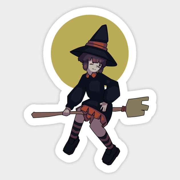 Witch girl Sticker by cokyfish